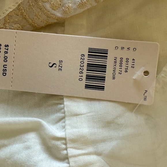 Anthropologie Embroidered Eyelet Tank Sz Small - Picture 12 of 15